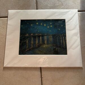 Vincent Van Gogh 'Starry Night Over the Rhone' Matted Art Print